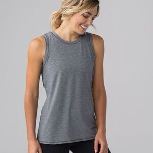 Pushing Limits Muscle Tank Heathered Black - PTP 16”
